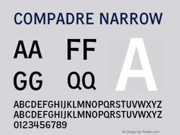 Compadre Narrow Version 1.000;PS 1.000;hotconv 16.6.54;makeotf.lib2.5.65590 Font Sample
