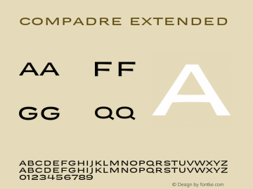 Compadre Extended Version 1.000;PS 1.000;hotconv 16.6.54;makeotf.lib2.5.65590 Font Sample