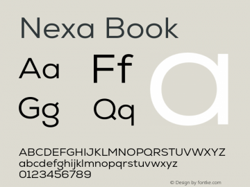 Nexa Book Version 2.000;hotconv 1.0.109;makeotfexe 2.5.65596 Font Sample
