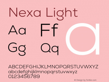 Nexa Light Version 2.000;hotconv 1.0.109;makeotfexe 2.5.65596 Font Sample