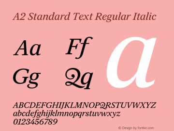 A2 Standard Text Italic Version 1.001 | wf-rip DC20191005图片样张