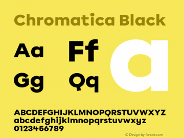 Chromatica Black Version 3.100;PS 003.100;hotconv 1.0.88;makeotf.lib2.5.64775 Font Sample