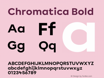 Chromatica Bold Version 3.100;PS 003.100;hotconv 1.0.88;makeotf.lib2.5.64775 Font Sample