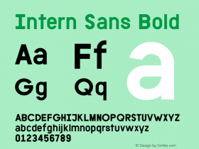 InternSans-Bold Version 1.000 | wf-rip DC20190820 Font Sample