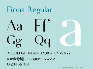 Fiona Regular Version 1.000;hotconv 1.0.109;makeotfexe 2.5.65596图片样张
