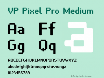 VP Pixel Pro Medium Version 1.000 | wf-rip DC20190515 Font Sample