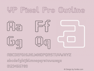 VP Pixel Pro Outline Version 1.000 | wf-rip DC20190515 Font Sample