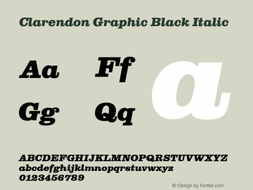 ClarendonGraphicBlack-Italic Version 1.000 | DEMO图片样张