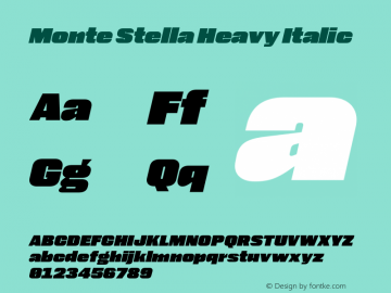 Monte Stella Heavy Italic Version 1.101 | w-rip DC20200505图片样张