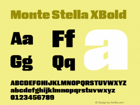 Monte Stella XBold Version 1.101 | w-rip DC20200505 Font Sample