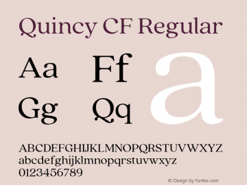 Quincy CF Regular Version 4.100 Font Sample