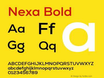 Nexa Bold Version 2.001 Font Sample