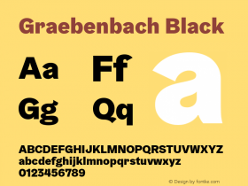 Graebenbach-Black Version 1.003; ttfautohint (v1.4.1) Font Sample