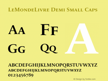 LeMondeLivre Demi Small Caps 001.006 Font Sample