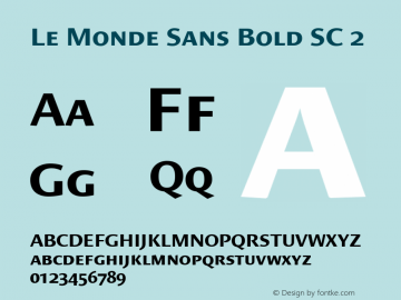 Le Monde Sans Bold SC 2 001.000 Font Sample