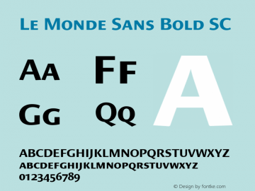 Le Monde Sans Bold SC 001.000 Font Sample