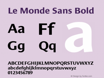 Le Monde Sans Bold 001.000 Font Sample