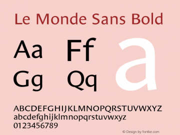 Le Monde Sans Normal 001.000 Font Sample