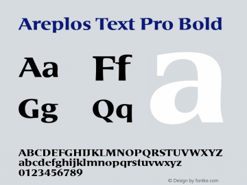 Areplos Text Pro Bold Version 1.000 2005 initial release图片样张