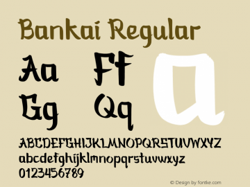 Bankai Version 1.00;March 24, 2021;FontCreator 12.0.0.2565 64-bit Font Sample