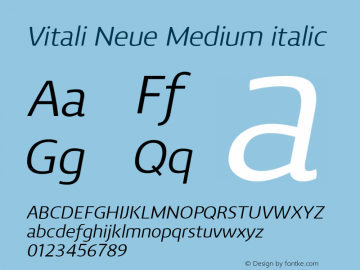 Vitali Neue Medium italic 1.000图片样张