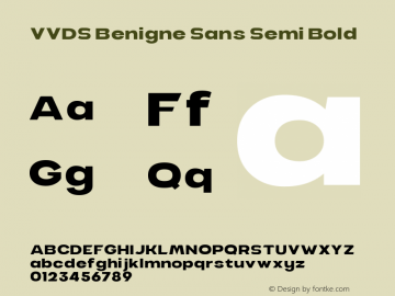 VVDS Benigne Sans Semi Bold 1.000 Font Sample