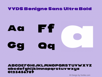 VVDS Benigne Sans Ultra Bold 1.000 Font Sample