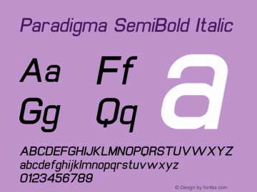 Paradigma SemiBold Italic Version 1.00图片样张