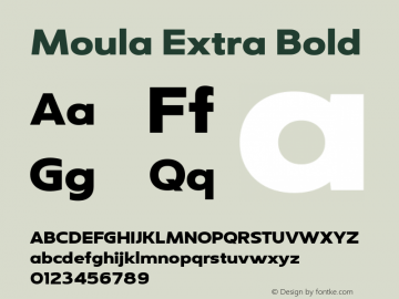 Moula Extra Bold Version 1.000图片样张