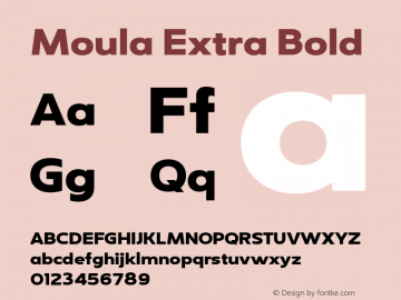 Moula-ExtraBold Version 1.000图片样张