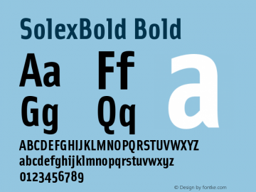 SolexBold Bold Version 001.000图片样张