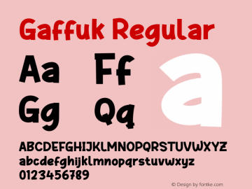 Gaffuk Version 1.002;Fontself Maker 3.5.4 Font Sample