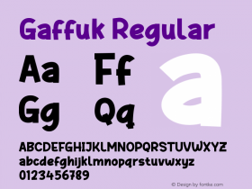 Gaffuk Version 1.002;Fontself Maker 3.5.4图片样张