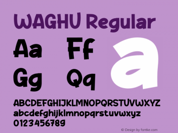 WAGHU Version 1.001;Fontself Maker 3.5.4 Font Sample