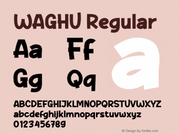 WAGHU Version 1.001;Fontself Maker 3.5.4 Font Sample