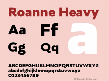 Roanne Heavy 1.000 Font Sample