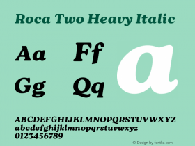 Roca Two Heavy Italic 1.000图片样张