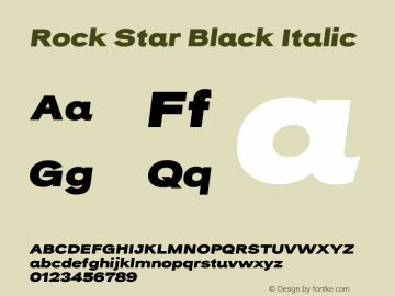 Rock Star Black Italic 1.000图片样张