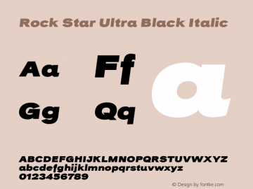 Rock Star Ultra Black Italic 1.000图片样张