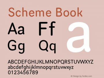 Scheme Book 2.000 Font Sample