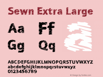 Sewn Extra Large 1.002 Font Sample