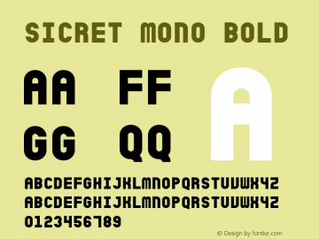 Sicret Mono Bold 1.0图片样张