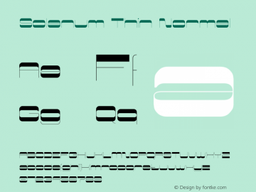 Solanum Thin Normal 1.000 Font Sample
