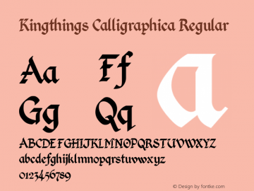 Kingthings Calligraphica Regular Version 2.图片样张