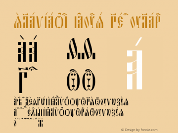 Slavjanic kUcs Regular Version 2003.02.18 Font Sample