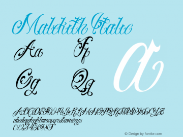 Malekith Italic Version 1.003;Fontself Maker 3.5.4 Font Sample