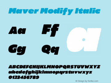 Maver Modify Italic 1.000图片样张
