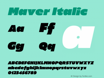 Maver Italic 1.000图片样张