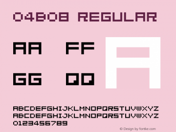 04b08 Regular Macromedia Fon￿ographer 4.1J 03.3.25 Font Sample