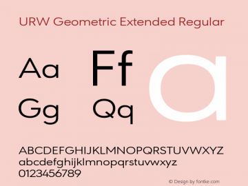 URW Geometric Extended 1.00 Font Sample